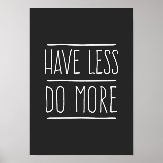 Pôster Menos Fazer Mais (Frente)