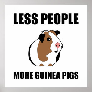 Poster Menos pessoas mais cobaias engraçadas