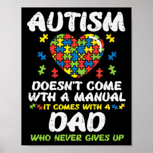 Poster Mens Autismo Não Vem Com O Quebra-cabeça Manual Do