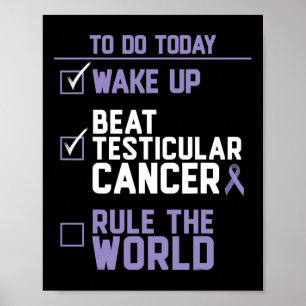 Poster Mens Bebem o Cancer Testicular governa o mundo