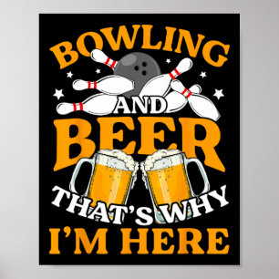 Poster Mens Boliches e Cerveja É por isso que eu estou aq