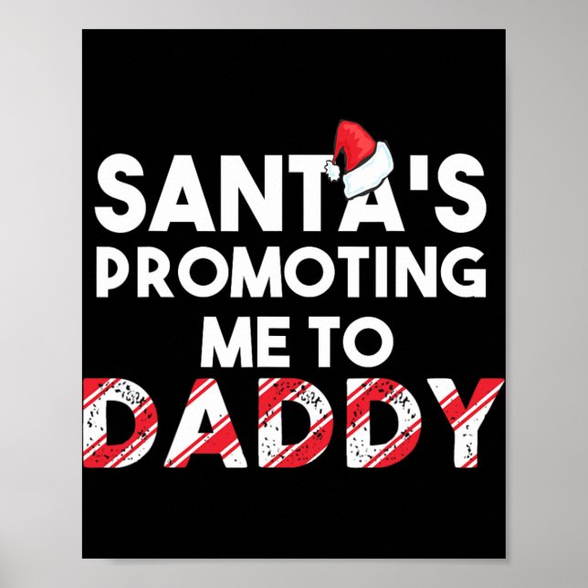 Poster Mens Christmas Pregnancy Announcement - New Dad Gi (Frente)