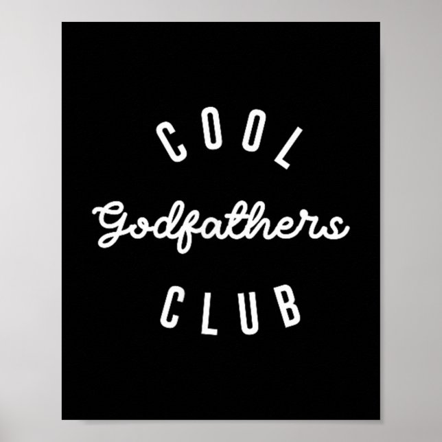 Poster Mens Cool Godfathers Club, Pregnancy Announcement  (Frente)