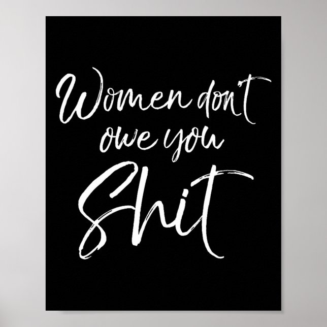 Poster Mens Cute Feminist Quote Sarcastic Gift Women Don' (Frente)