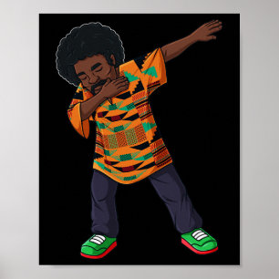 Poster Mens Dabbing African American Man Juneteenésimo Ne
