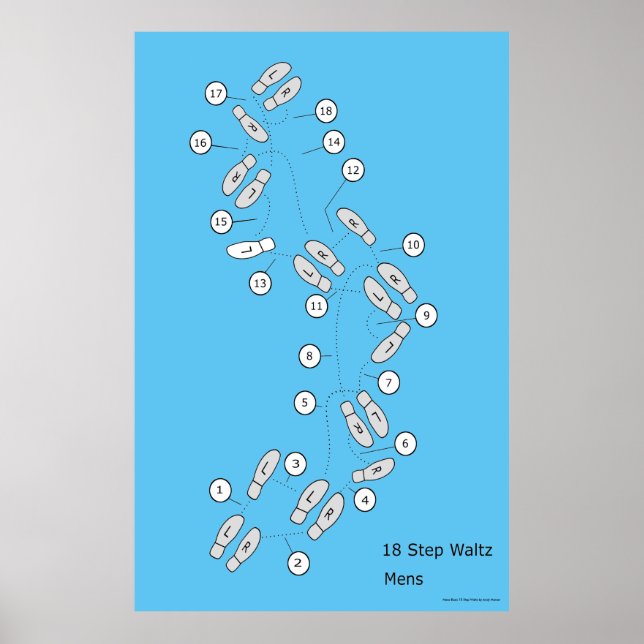 Pôster Mens de Passos Básicos Waltz 18 (Frente)
