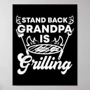 Poster Mens De Volta O Vovô Está Grelando Churrasco Engra
