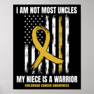 Poster Mens Dourados Infância Cancer Conscientização