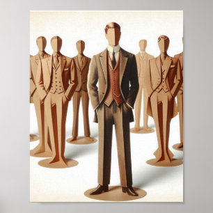 Poster Mens Encontra artesanatos de Moda