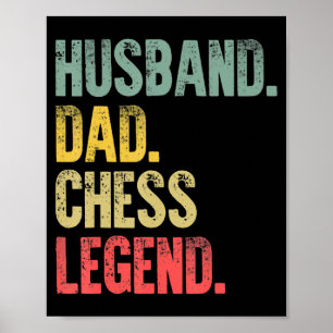 Poster Mens Engraçado Presente Marido Pai Legenda de Xadr