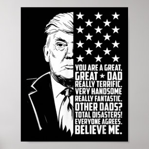 Poster Mens Engraçado Você É Um Pai Excelente Dia dos Pai