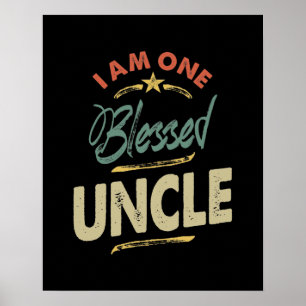 Poster Mens Eu Sou Um Tio-Presente Abençoado