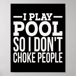 Poster Mens Eu Toco Piscina Engraçado Bilhares Sarcástico