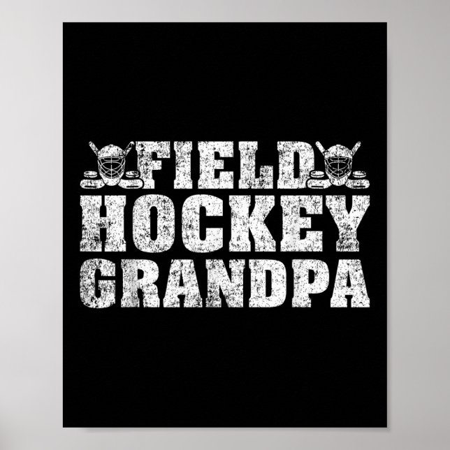 Poster Mens Field Hockey Sports Lover Field Hockey Grandp (Frente)