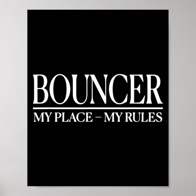 Poster Mens Funny Cky Bouncer Design I Strict Security Gu (Frente)