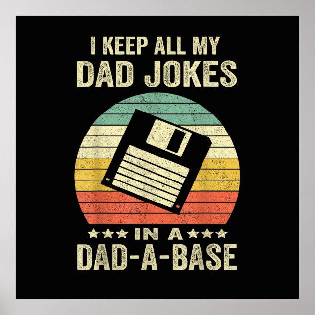 Poster Mens Funny dad Jokes in dad-a-Base (Frente)