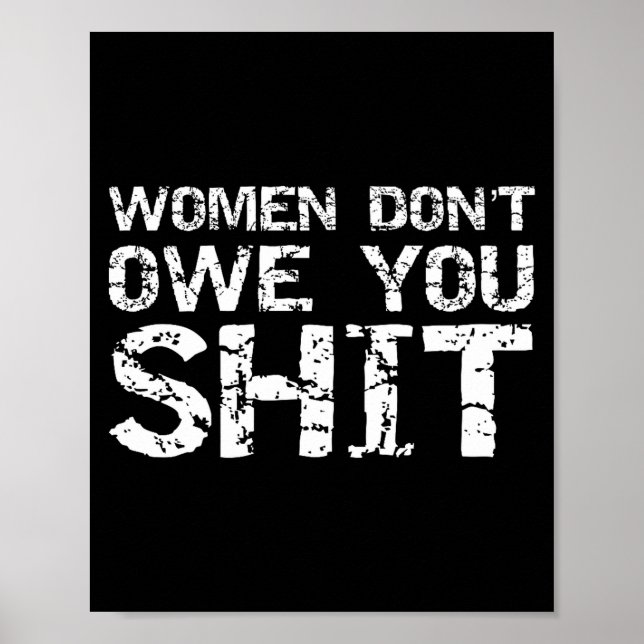 Poster Mens Funny Feminist Quote Feminism Gift Women Don' (Frente)