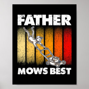 Poster Mens Funny Lawn Lover Para Pai Padre Mows
