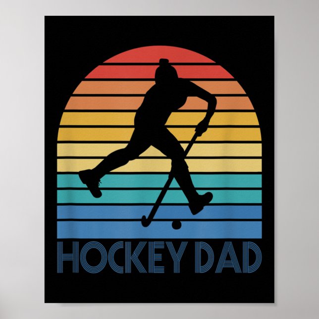 Poster Mens Hockey Dad Field Hockey Player Father Coach V (Frente)