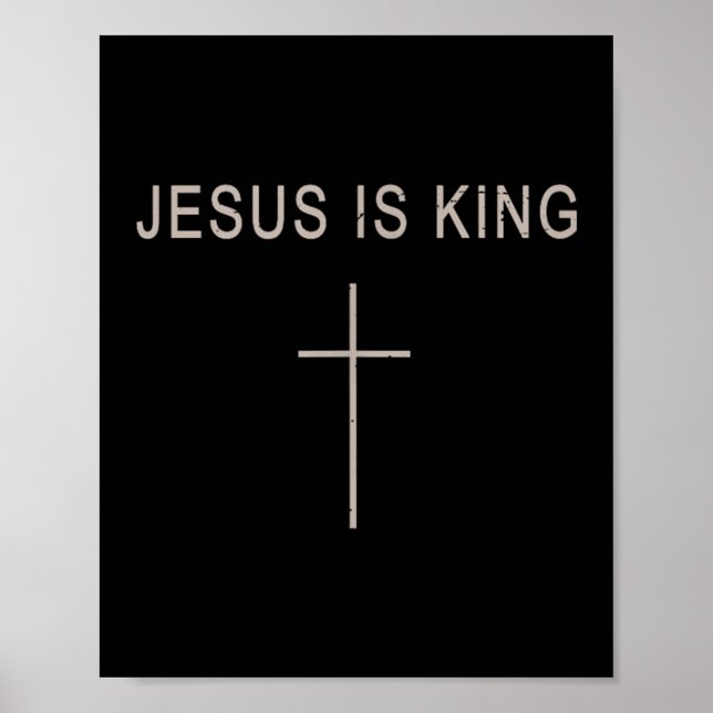 Poster Mens Jesus Christ Is King Minimalist Faith Christi (Frente)
