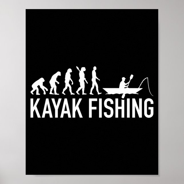 Poster Mens kayak fishing evolution kayak fishing (Frente)