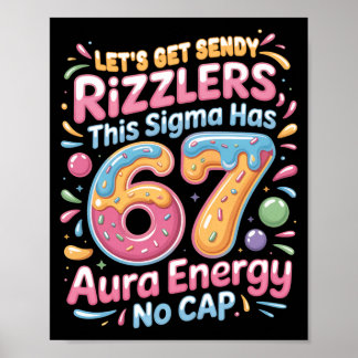 Poster Mens Lets Get Sendy Lers Funny Gamer 67 Aura