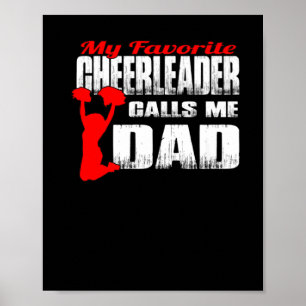Poster Mens Meu Cheerleader Favorito Me Chama Pai Cheio