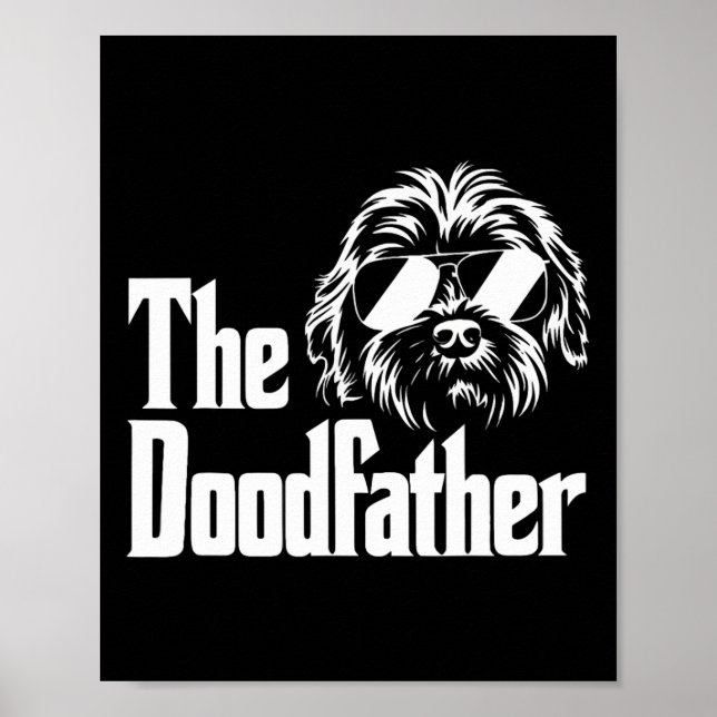 Poster Mens O Doodô Goldendoodle Dog Doodle Pai Fa (Frente)