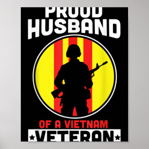 Poster Mens Orgulhosos Marido De Um Veterano Vietnã Ameri
