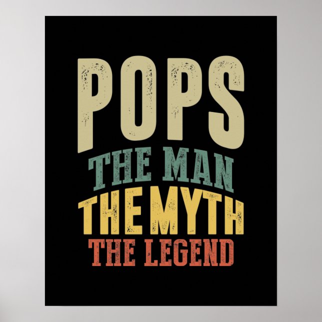 Poster Mens Pop O Homem Mito Legenda Que O Pai Deu (Frente)