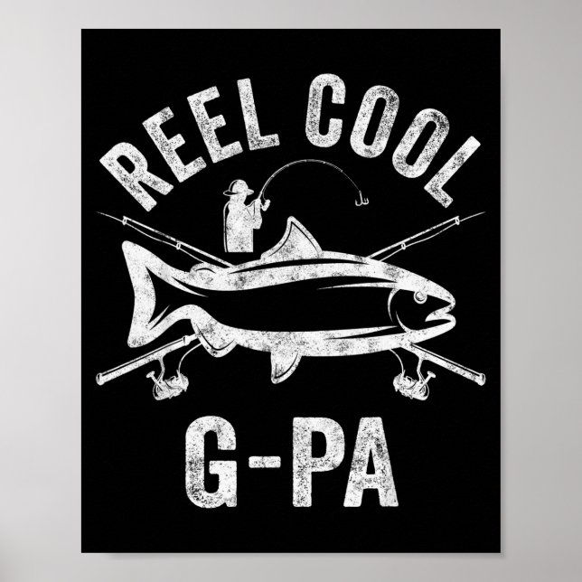 Poster Mens Reel Cool G-pa Shirt Funny Fisherman Christma (Frente)