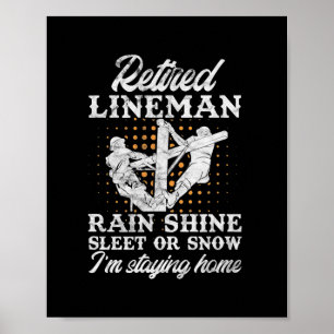 Poster Mens Reformados Lineman Lineworker