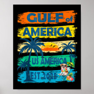Poster Mens Retro Vintage Golfo Da América Dos Eua 2025