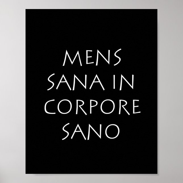 Poster Mens sana in corpore sano (Frente)