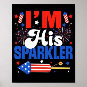 Poster Mens Sparkler Usa Casais Casal Correspondente 4º D