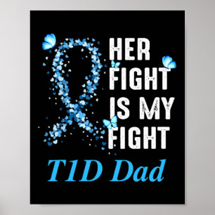 Poster Mens Sua Luta É Minha Luta Contra O Pai T1d Diabet
