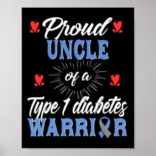 Poster Mens T1d Tio Orgulhoso Sensibilização Diabetes Tip