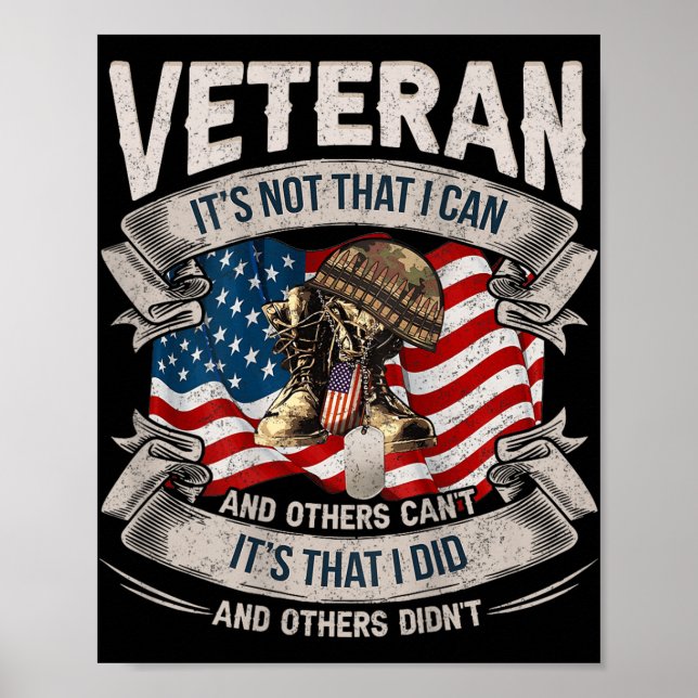 Poster Mens Veteran Não é que eu possa e outros não (Frente)
