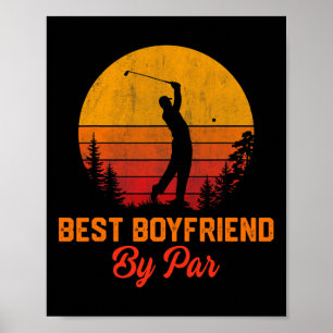 Poster Mens Vintage Melhor Namorado Por Par Golf Namorado