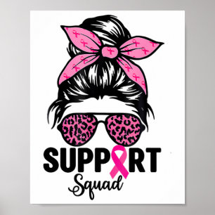 Poster Mensageiro Bun Gles Cor-de-Rosa Suportar Cancer de