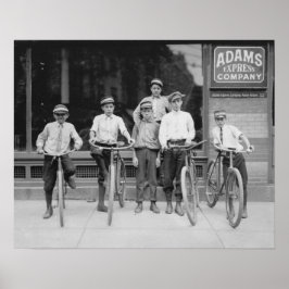 Pôster Mensageiros do Telegrama, 1911. Foto Antiga