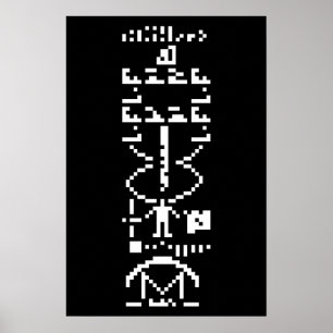 Pôster Mensagem Binária Arecibo 1974