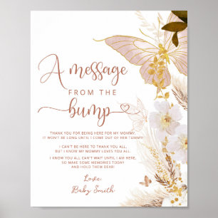 Poster Mensagem da borboleta de ouro