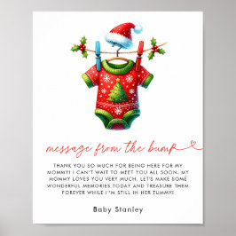 Poster Mensagem De Chá de fraldas De Papais noeis De Nata