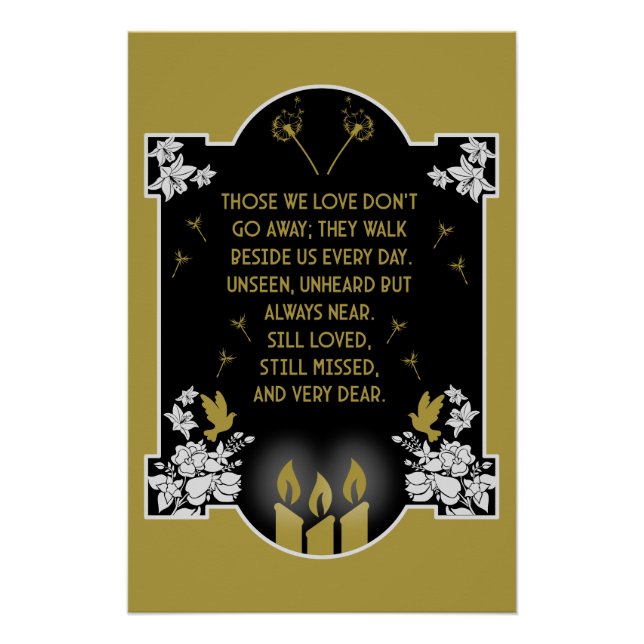 Pôster Mensagem de Suporte de Condolências (Frente)