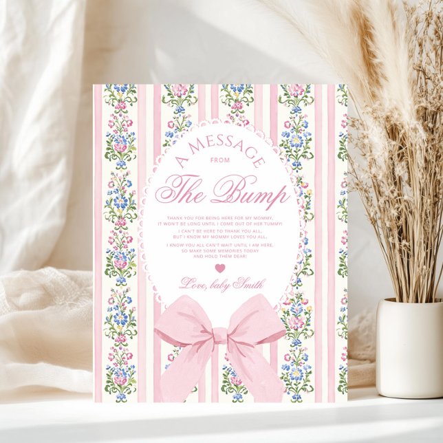 Poster Mensagem do Chá de fraldas da Bump Love Shack (Criador carregado)