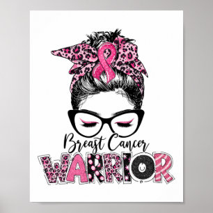 Poster Mensagem do guerreiro de conscientização do Cancer