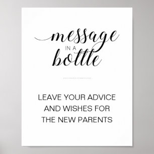 Poster Mensagem Em Uma Garrafa Dicas Para Novos Pais Chá
