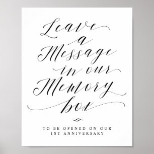 Poster Mensagem para nosso Sinal de Casamento de Script d
