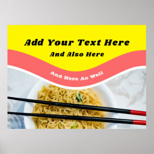 Poster Mensagem Personalizada do Pacote de Noodles Engra
